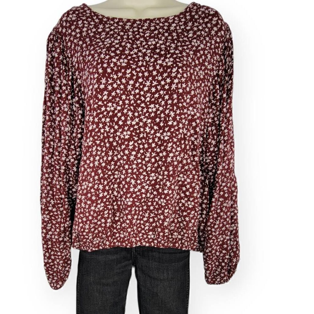 Thereabouts  Floral Pring Big Girl balloon sleeve Top Size 3XL 22.5